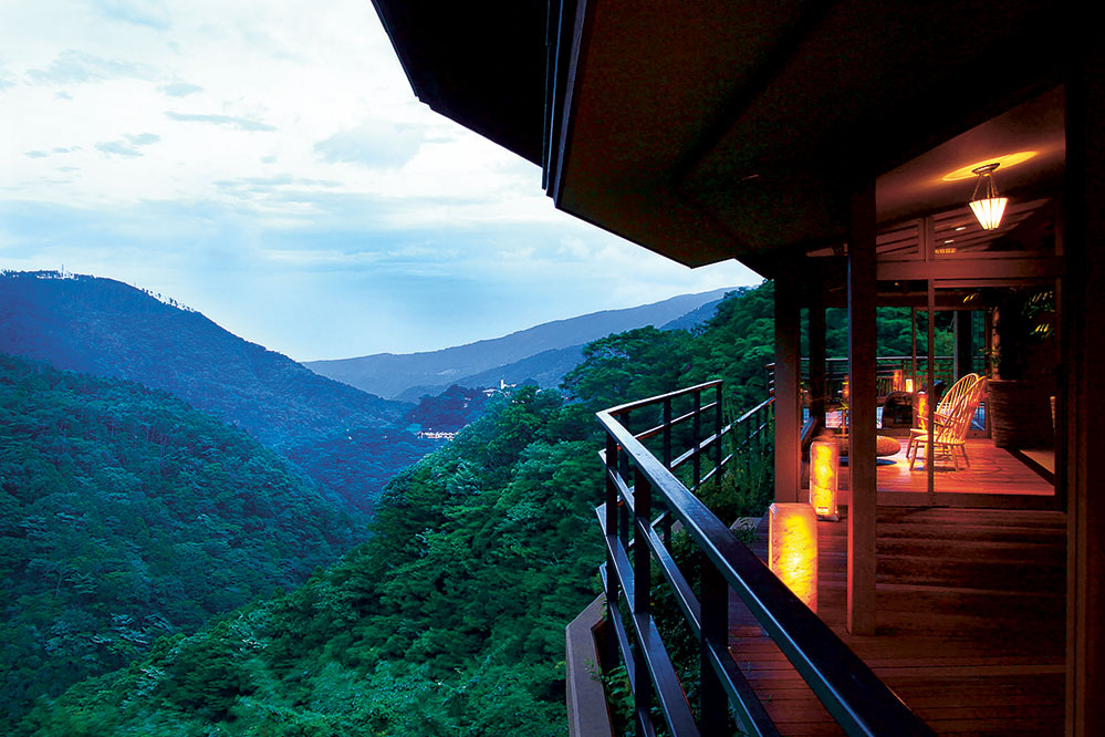 The picturesque view at the Hakone Ginyu ryokan
